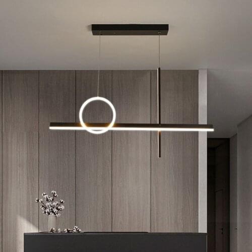 Modern Creative Black Gold LED Ceiling Chandelier for Bedroom Lobby Living Room Restaurant Home Interior Hanging Light Fixture