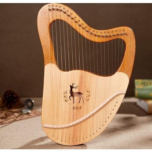16 19 21 24 Strings Wooden Mahogany Lyre Harp Musical Instrument Stringed Instrument Laiya Piano Ornaments gift