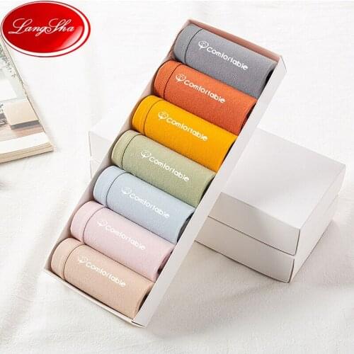 Breathable Cotton 7Pcs/lot Women Panties Comfort Sexy Soft New Fashion Female Underwear Seamless Low Waist Cute Girls Briefs