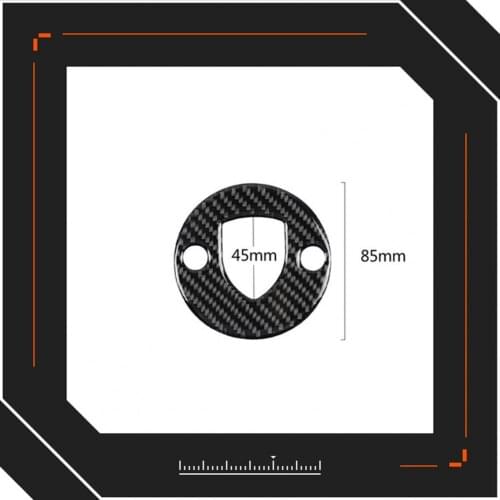 Carbon Fiber Steering Wheel Emblem Decor Sticker for Porsche Macan Panamera 718