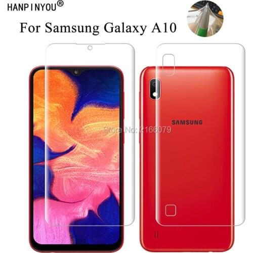 For Samsung Galaxy A10 A105 6.2" Soft TPU Front Back Full Cover Screen Protector Transparent Protective Film + Tools (Not Glass)