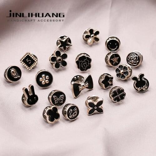 10pcs Detachable Snap Metal Buttons Adjustable Clothing Crafts Decorative Sewing Buckle Garment DIY Pearl Rhinestone Accessories