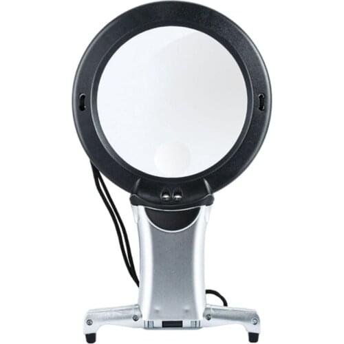 100mm Hands Free LED Loupe Lighted Jewelry Reading Magnifier Neck Wear Magnifying Glass for Seniors Sewing Cross Stitch Embroide