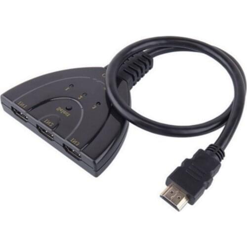 3 In 1 HDMI-compatible Out Adapter With Auto Manual Switch Support 1080P 2.5 Gbps Bandwidth HDMI-compatible 1.4