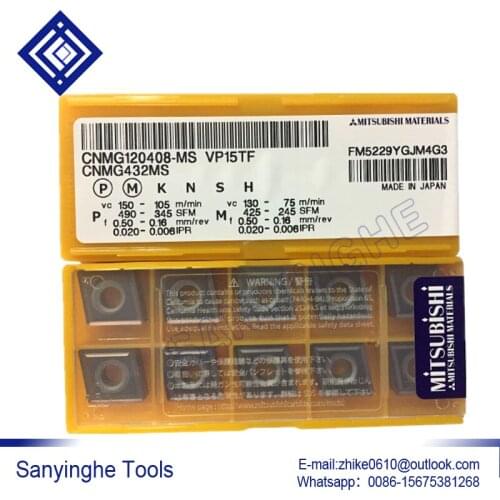 Free shipping high quality 50pcs/lots CNMG120404-MS VP15TF / CNMG120408-MS VP15TF cnc carbide turning inserts