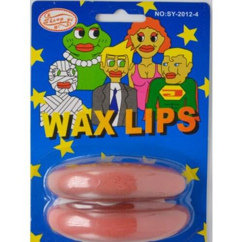 50PCS wax lips Hot Thick Lips Funny Mouth Birthday sausage-shaped lips prop Baby Toy