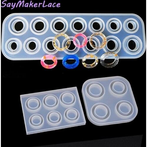 6/14 Hole Rings Mold Jewelry Silicone Mold Epoxy Mold Handmade DIY Making Ring Crystal Epoxy Resin