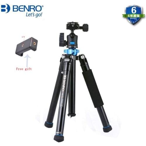 Benro IS05 Portable Light Aluminum Tripod Can Turn to Selfie Stick