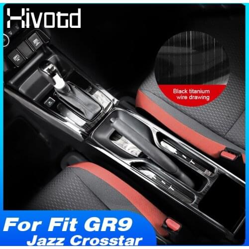 Hivotd Car Central Control Panel Cup Holder Gear Shift Head Cover Trim Interior Accessories For Honda Fit GR9 Jazz Crosstar 2021
