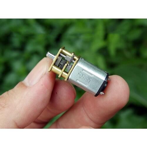 Free Shipping 2 pcs DC3V-6V N20 miniature permanent magnet gear motor for smart cars / electronic lock / power tools / DIY, etc