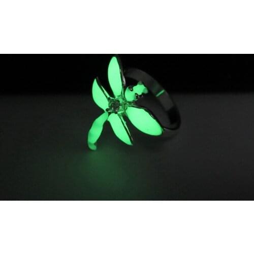 Free Shipping Brass 925S Plated Pave Setting White Cubic Zirconia CZ Glowing in Dark Jewelry Gift Butterfly Shape Finger Rings