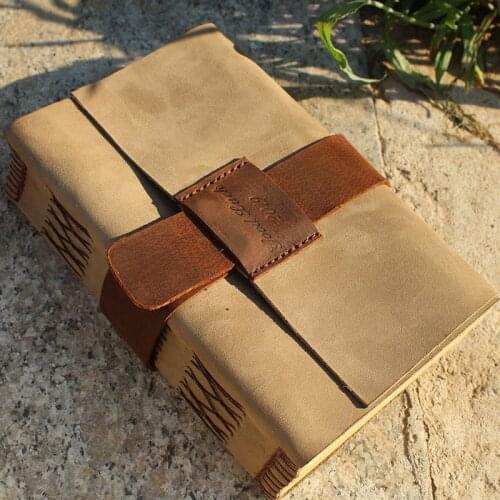 A5 Size Handmade Crazy Horse Leather Diary Thick Handbook Head Layer Cowhide Notebook