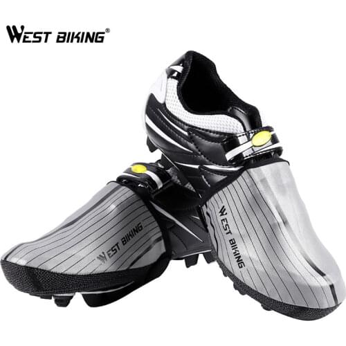 WEST BIKING Cycling Shoes Cover Waterproof Windproof Half Palm Bicycle Rain Shoe Covers Hiking MTB Bike Reflective Overshoes
