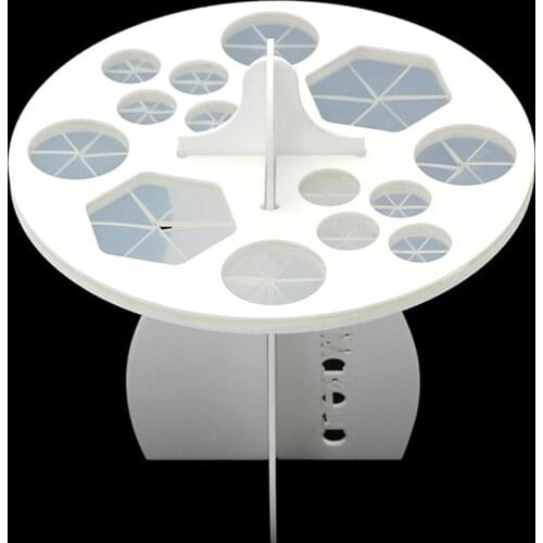 14 Hole Round Makeup Brush Holder Drying Brushes Display Shelf Rack Stand