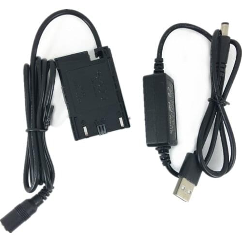 DR-E6 Dummy Battery + USB Adapter Charging Cable for Canon 7D 5D Mark IV III II 80D 70D Camera Power Bank as ACK-E6 LP-E6 E6