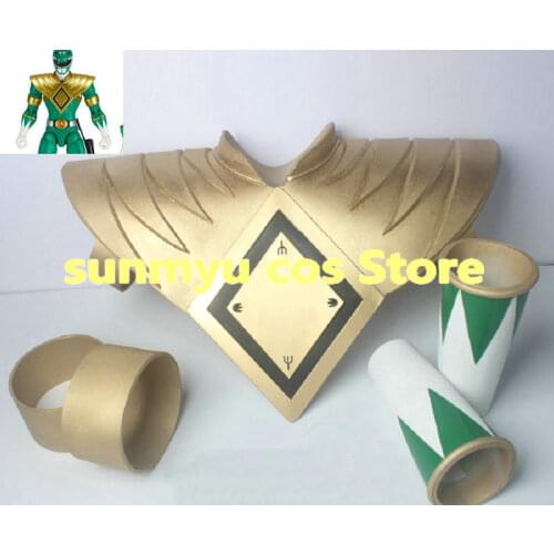 EVA props Kyoryu Sentai Zyuranger Burai Bura Green shoulder armour cape wristers Cosplay Costume custom
