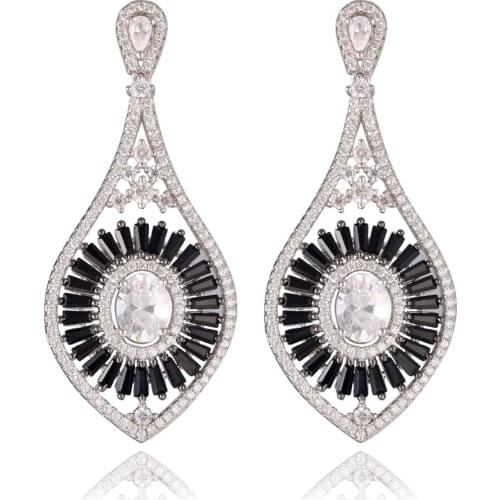 GrayBirds New Fashion Shiny High Quality AAA CZ Earrings For Wedding Women Black White Blue More Colors In The Stock MLE099