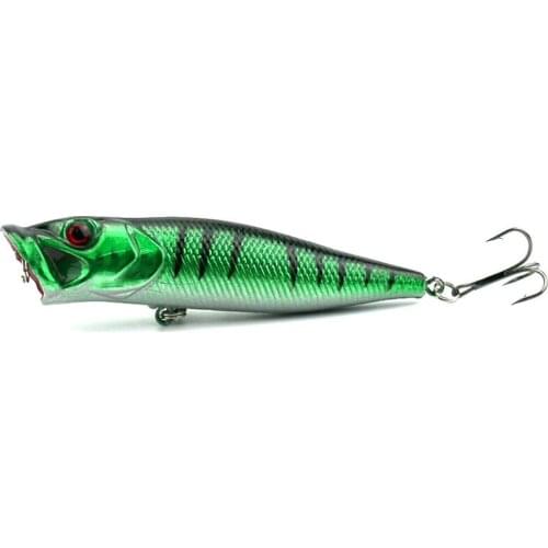 HENGJIA 1pcs 9cm 12g 6#hooks top water popper fishing lures trout pike bass catfish fishing baits pesca fishing tackles