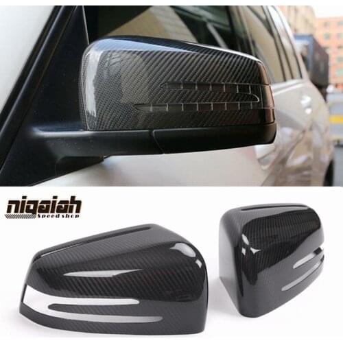 W204 Mirror Cover Rearview Mirror Caps For Mercedes benz A C E Class W176 W246 W204 W212 W221 X204 Dry Carbon Fiber Add-On Style