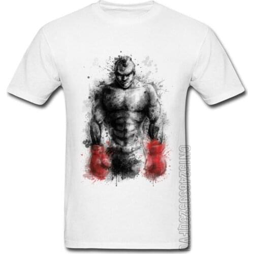 Powerful Wrestling Fighter Mens New T Shirts Summer/Autumn 100% Cotton Top T-shirts Fitness Tight Tops Shirts Polyester Cotton