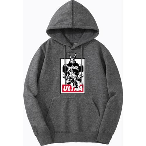 No Hero Academia All Might Deku Hoodies Mens Japan Anime Print Hoody Smash Casual Fashion Hooded Jackets Winter Warm Streetwear