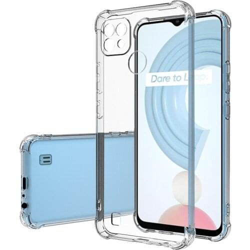 Original Airbag Phone Case for OPPO Realme C12 C15 C17 C20 C20A C21 C11 C25 C2 2021 Transparent Shockproof Silicone Covers Funda