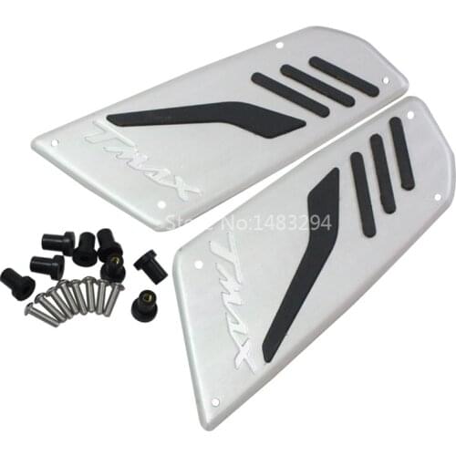 Motorcycle Silver Pedals Foot Pegs Footrests Footboards Steps For Yamaha TMAX 530 T-max 530 T MAX 530 2013-2016