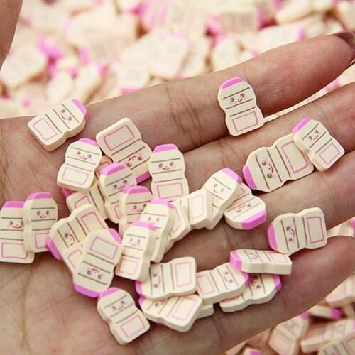 Boxi Additives Supplies For Slime Cartoon Polymer Clay Milk Bottle Sprinkles DIY Kit Slice Topping Filler For Fluffy Clear Slime