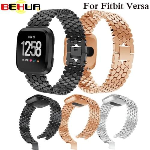 Luxury Watch bands For fitbit versa band wrist strap wristband Replacement Bracelet watchband belt for fitbit versa band Silver