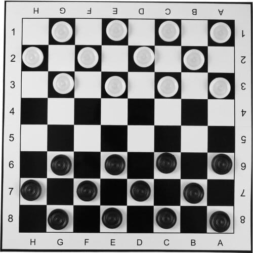 Large Size Plastic Checkers/Draughts Folding Chessboard International Chess Set Travel Board Game Competition Toy