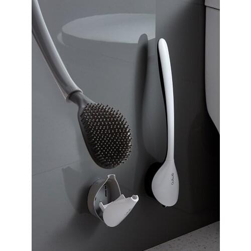 Toilet Brush No Dead Angle Household Toilet Washing Lidded Silicone Wall-Mounted Artifact Gap Cleaning Toilet Set