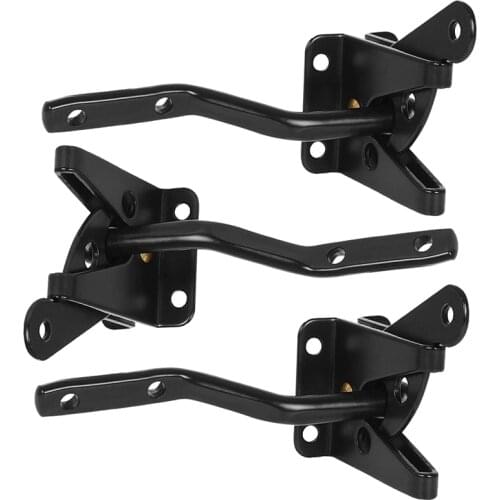TOP 3 Pcs Self Locking Gate Latch Automatic Gravity Lever for Wood Fence Gate,Door Latches,Steel,Black