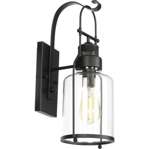 Outdoor Exterior Wall Lantern Wall Sconce Porch Lighting,Industrial Black Finish with Clear Glass for Exterior House