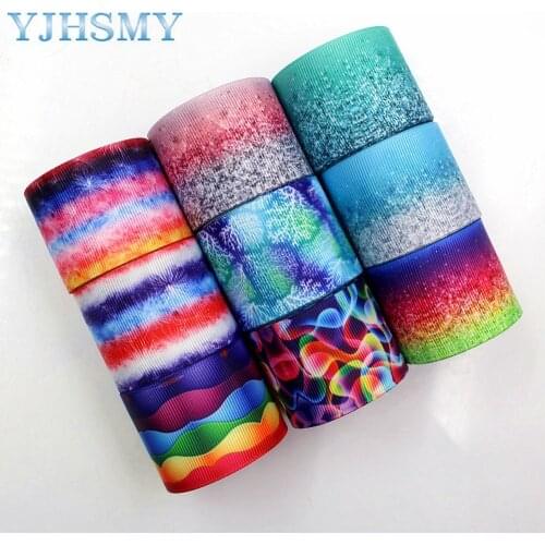 YJHSMY C-17928-632,38 mm 5 Yards Colorful Thermal transfer Printed grosgrain Ribbons,clothing Accessories DIY package Material