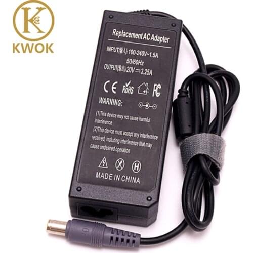 Free Shipping 20V 3.25A 65W AC Adapter Charger For Lenovo IBM X60S X61 X61S X200 X200I X200S X201 X201I X201S X220 X220I F25
