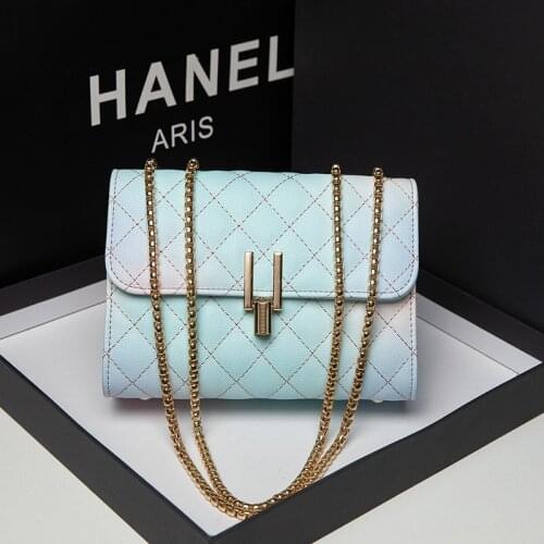 Rainbow female bag Korean version of the diamond chain small fragrance bag female 2021 new all-match shoulder messenger bag