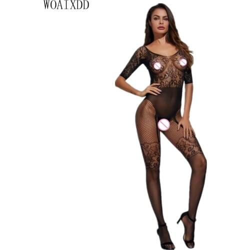 Women Fishnet Bodystocking Open Crotch Transparent Hollow-out Sexy Erotic Lingerie Hot Plus Size Sexy Clothes sexy costumes