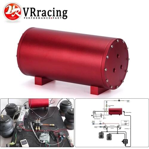 1.2 Gallon Removable 200 PSI Air Tank Bag Onboard System Portable Electric 6 Port For Trailer Boat Auto Air Lift Suspension