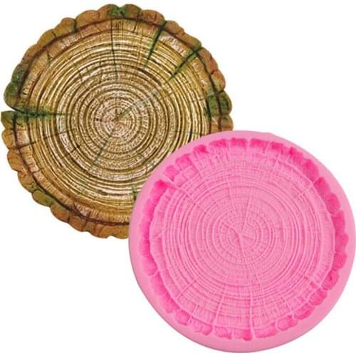 1pc DIY Tree Stump Silicone Resin Fondant Molds Birthday Cake Decorating Tools Pastry Kitchen Baking Accessories