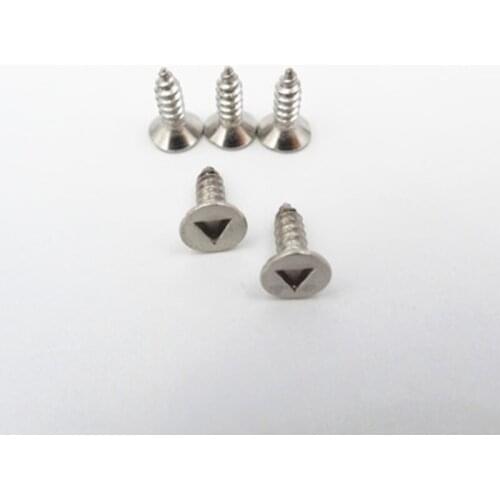 30Pcs M2.9 Stainless Steel Flat countersunk head Triangle groove Samsung Anti-theft Self-tapping Screw bolt 8mm-19mm L