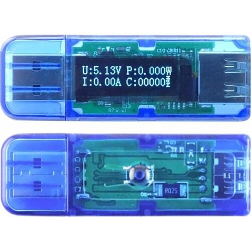 4 Bit OLED USB2.0 Voltmeter Current Ammeter Power Capacity Tester Mobile Power Detector