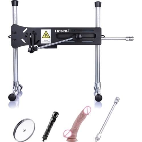 HISMITH Sex machine 90 degrees adjustable with suction cup and free dildo Kliclok Turbo Gear Power 120W automatic sex machine