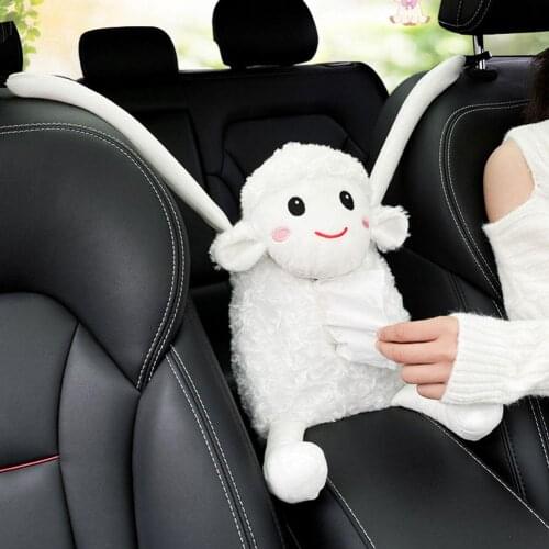 Car Tissue Box For Hanging Car Cartoon Box Hook Creative Cute Little Sheep Shape Paper Bag
