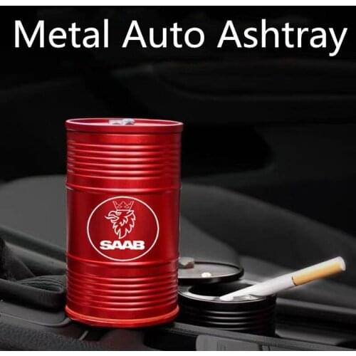 Car logo ashtray car metal ashtray Personality ashtray For saab 9-3 9-5 93 95 900 9000 Car aluminum alloy ashtray Accessories