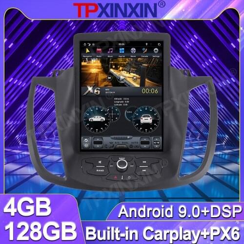 4+128G For Ford Kuga Escape 2013 - 2018 Tesla Screen Android Car GPS Navi CarPlay Head Unit DSP Radio 10.4" Multimedia Player