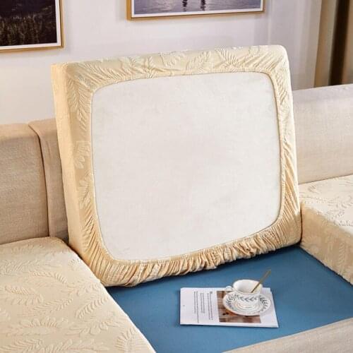 Jacquard Solid Color Sofa Seat Covers for Living Room Couch Corner Sectional Elastic Slipcover L Shape Furniture Protector F8634