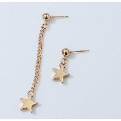 CRLEY 2019 New Arrival Stainless Steel Wedding Cross Star Earrings Asymmetrical Dropshipping bijoux ethnique femmes