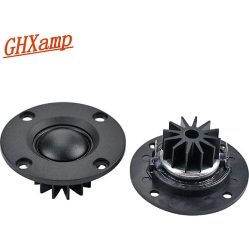 1 Inch Tweeter Speaker 6 ohm 30W Hifi Soft Dome Silk Film Treble Loudspeaker Neodymium Toothed aluminum heat sink 2pcs