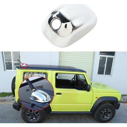 For Suzuki Jimny 2019 2020 2021 JB74 Roof Top Antenna Base Shell Cover Decoration Trim Decal ABS Carbon Fiber Car Accessories