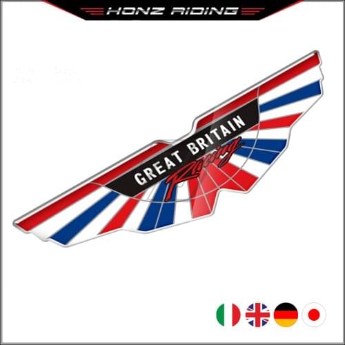 For Triumph Tiger 800 1200 STREET TRIPLE 675 765R Decals for Vespa Italy Sticker 3D Great Britain Italian Flag Sticker